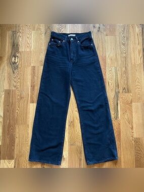 Levi's Black Ribcage Wide Leg Jeans Size 27
